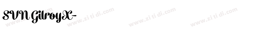 SVN GilroyX字体转换